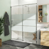 Sensea Remix 2 Sliding Doors 160 x 195cm - Chrome/ Printed